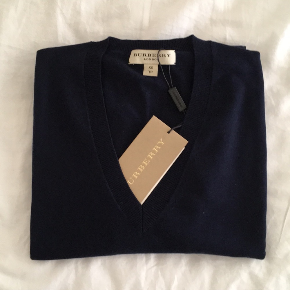 Burberry London V neck sweater